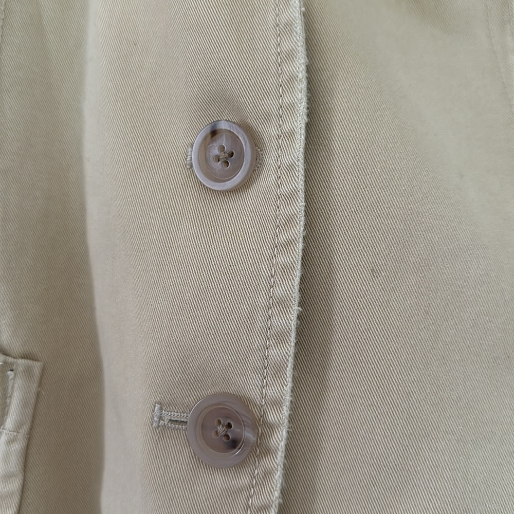 J. Crew distressed/rough edge tan blazer jacket size L - Picture 4 of 6